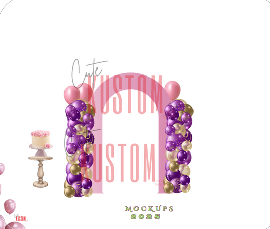 Balloon Purple and Pink Mock Up